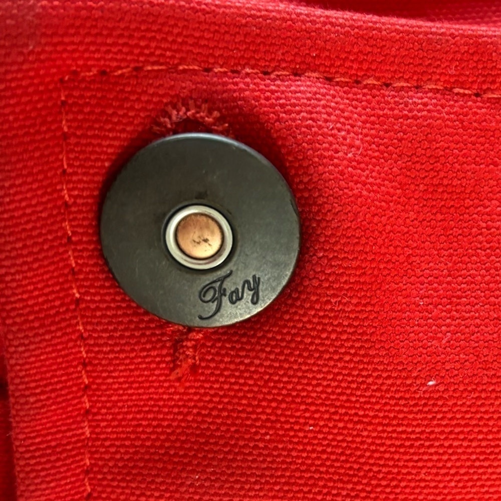 FAY Archive Long Canvas Cotton Wool Fireman Field Jacket XL Red - Picture 5 of 13
